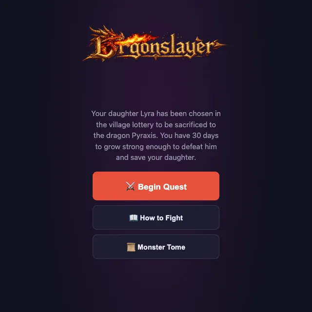 Dragonslayer title screen